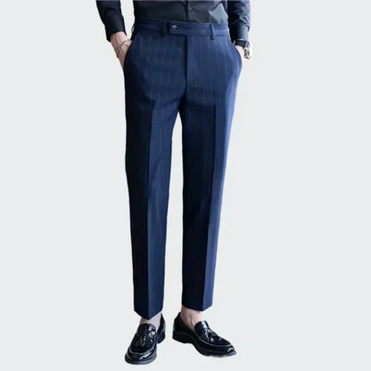 Pinstripe Suit Trousers for Men